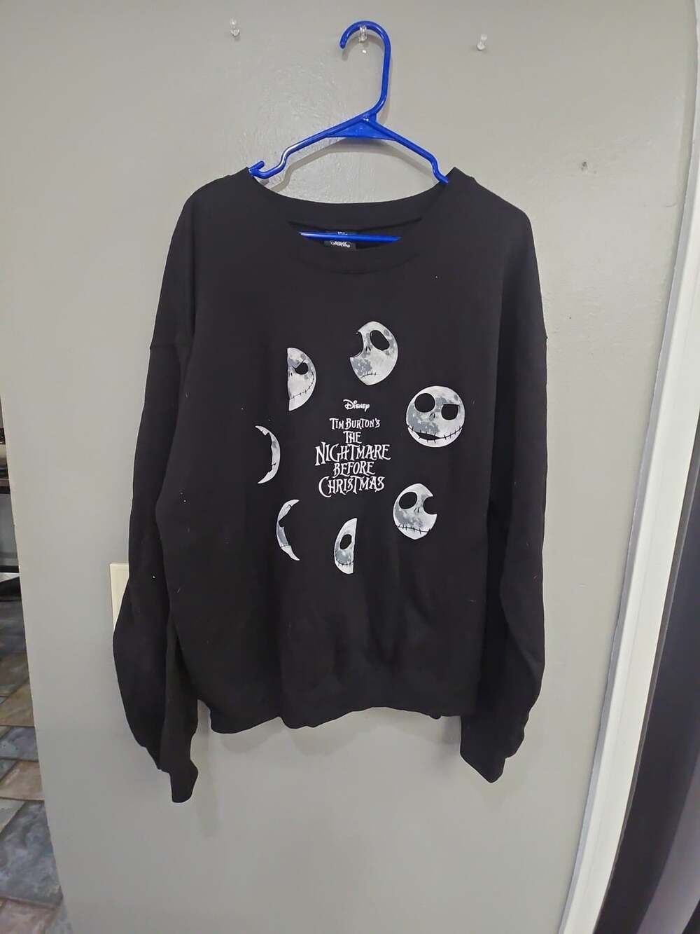 Disney The Nightmare Before Christmas Sweatshirt XL/XG Black